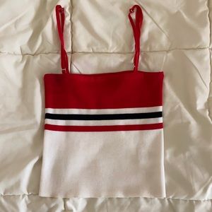Striped knit tank